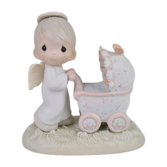 Precious Moments 16012 "Baby First Trip" Porcelain Figurine Vintage Retired - Picture 1 of 6